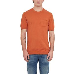 DANIELE ALESSANDRINI Men's Crew Neck Knit T-Shirt with Pocket Men RED T-Shirts